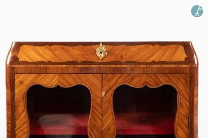null 
From a prestigious Parisian Palace 


Natural wood and veneer display case,...