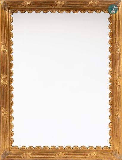 null 
From a prestigious Parisian Palace 


Two moulded, carved, gilded wooden mirrors,...