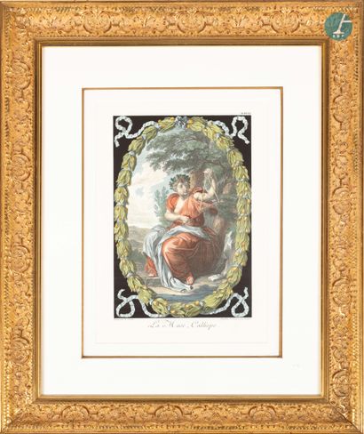 null 
From a prestigious Parisian Palace 


Set of eight framed pieces, reproductions...