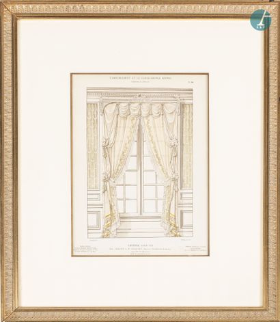 En provenance d'un prestigieux Palace parisien 
Set of four framed pieces, three...