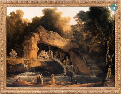 null 
From a prestigious Parisian Palace 


In the taste of Hubert Robert, "Le Bosquet...