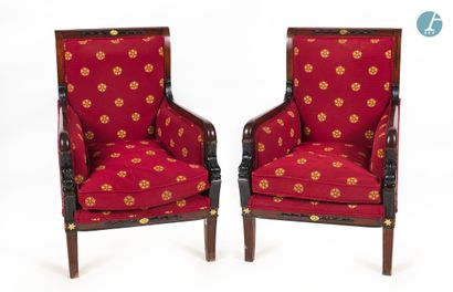 En provenance d'un grand hôtel historique, proche de l'Opéra de Paris 
Pair of mahogany...