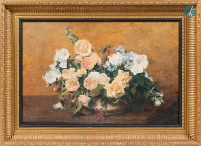  
D'après Henri Fantin-Latour (1836-1904), « Bouquet de fleur », reproduction, impression... Gazette Drouot