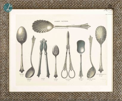 null Set of four framed reproductions on the theme of cutlery.

39cmx47cm