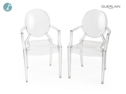 null KARTELL, Design Philippe STARCK (né en 1949), deux fauteuils en plexiglas, modèle...