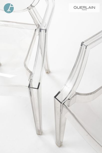 null KARTELL, Design Philippe STARCK (né en 1949), deux fauteuils en plexiglas, modèle...