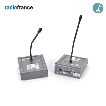 null RAMI, PRT 100, two microphones. 

One with a detached press button.

H: 28cm...