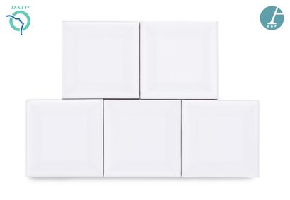 
Lot of about 1000 white ceramic tiles, square...