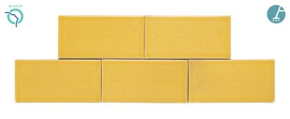 
16 boxes of honey ceramic tiles, concave,...
