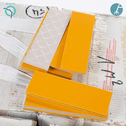 null 
12 boxes of ceramic tiles, each box contains 82 yellow-orange ceramic tiles,...