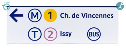 null Set of 5 nameplates, enamelled iron, indicating :

1) Metro 1 Chateau de Vincennes...
