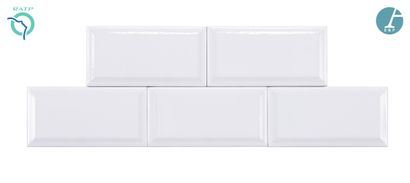  Pack of 7 boxes of white ceramic tiles,...