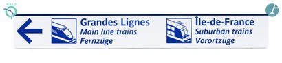 null Set of 6 nameplates, enamelled iron, indicating :

1) ANPE

2) Main Lines, Ile-de-France

3)...