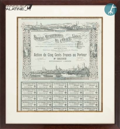 null Bearer share of 500 FF - Ural-Volga Metallurgical Company. Framed.

Size at...