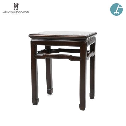 null From the room n°16 "Les Navigateurs

Mahogany stained wood stool, in the Chinese...