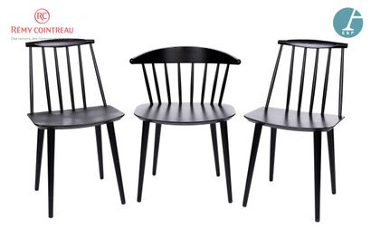 null Designer Folke PALSSON

Set of six dining chairs model J 77 in black lacquered...