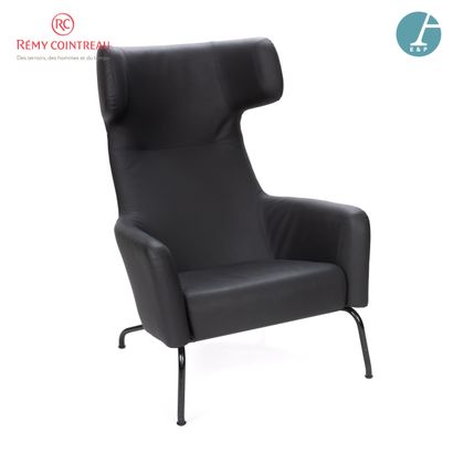 Armchair with ears with tubular structure...