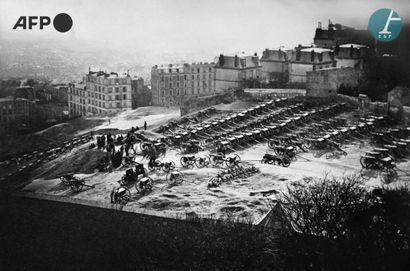  AFP Parc d’artillerie de la Butte Montmartre pendant la guerre franco-prussienne....