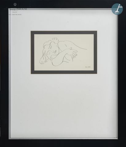 null Henri Matisse, Portrait de nu féminin allongé, reproduction.

H : 68 - L : 58...
