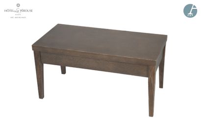 Petite table basse en bois naturel et placage...