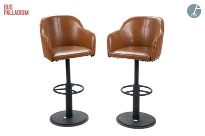 null From the bar on the 1st floor of the Bus Palladium



Pair of swivel bar chairs,...