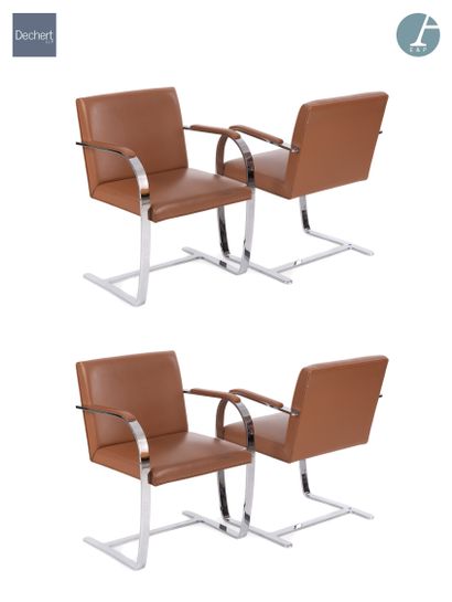 null Mies Van der ROHE Designer (1886-1969) KNOLL Publisher

Set of four armchairs...