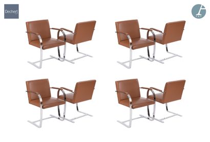 null Mies Van der ROHE Designer (1886-1969) KNOLL Publisher

Set of eight armchairs...