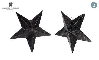 null From Sources de Caudalie (Grange à Bateaux)
Set of two star photophores in perforated...