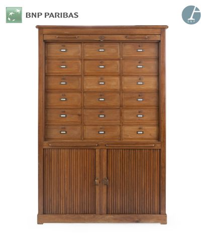 null LOT SOLD ON DESIGNATION
American style notary's cabinet in molded and carved...