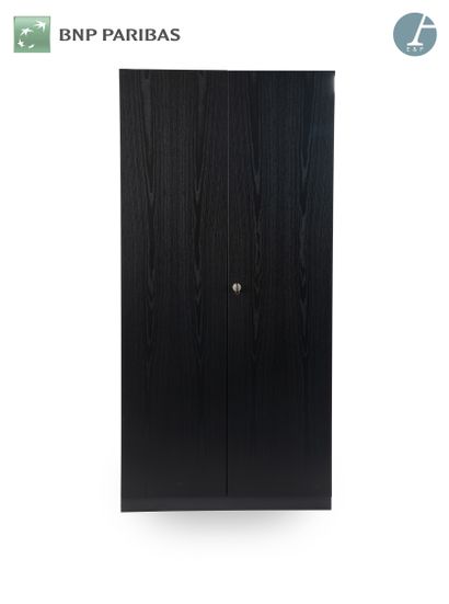 null SEDUS,
Set of 3 cabinets,
Two swinging doors in black ash wood with three-point...