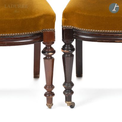 null From the House of Ladurée - Salon Castiglione.

Set of 8 chairs in molded wood,...