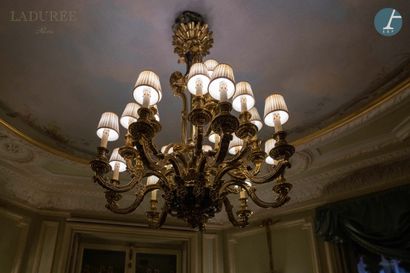 null From the House of Ladurée - Salon Castiglione.

Important chandelier in chased...