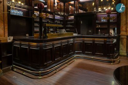 null From the Café Métropole (Brussels):
Bar furniture in three parts in natural...