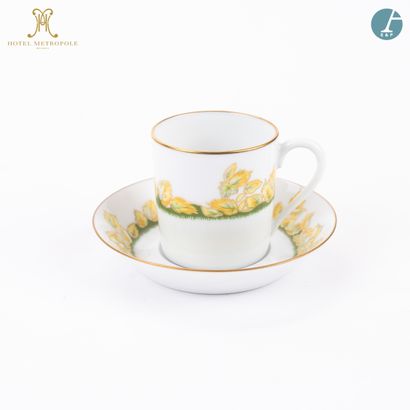 null From the Hotel Metropole (Brussels):
Set of 10 small white porcelain coffee...