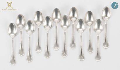 null From the Hotel Métropole (Brussels):
Silver-plated household set, filet model...