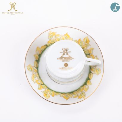 null From the Hotel Metropole (Brussels):
Set of 10 small white porcelain coffee...