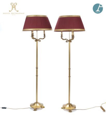 null From the Bar Le 31 of the Metropole Hotel (Brussels):
Pair of floor lamps with...