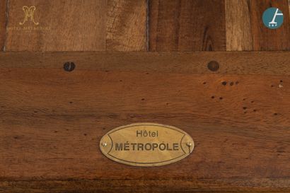 null From the Indian Garden of the Metropole Hotel (Brussels): 
Pair of tables, black...