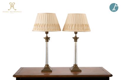 null From room 537 (5th floor) of the Metropole Hotel (Brussels) : 
Pair of lamps,...