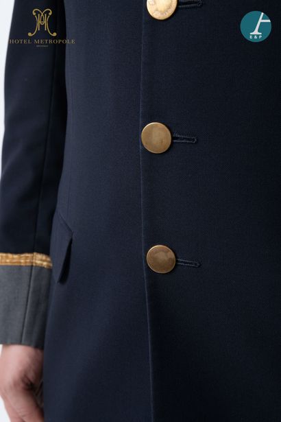 null From the Hotel Metropole (Brussels): 
Black and gray valet jacket, gold embroidered...