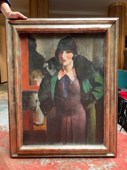 null Georges Émile CAPON (1890-1980)
Portrait de femme. 
Huile sur toile. 
Signée...