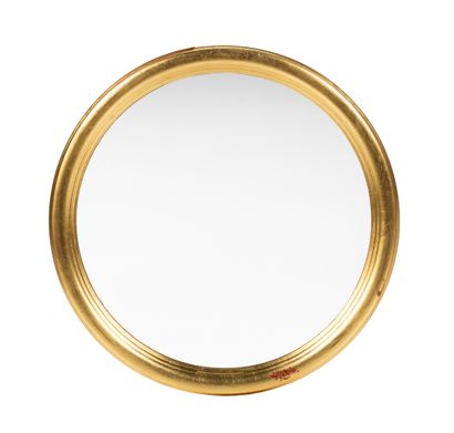 null From Hôtel Le Meurice.
Pair of round mirrors. Gilded wood frames with molded...