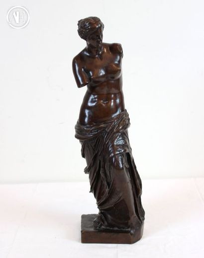  Vénus de Milo, FERDINAND BARBEDIENNE, sculpture en bronze (H:47 cm) Gazette Drouot