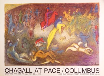 Marc Chagall Marc Chagall, Exposition at Pace, Columbus, Ohio en 1977 (85x63) Gazette Drouot