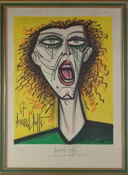 null Bernard BUFFET (1928-1999) "Le cri" lithographie, signée au crayon en bas à...