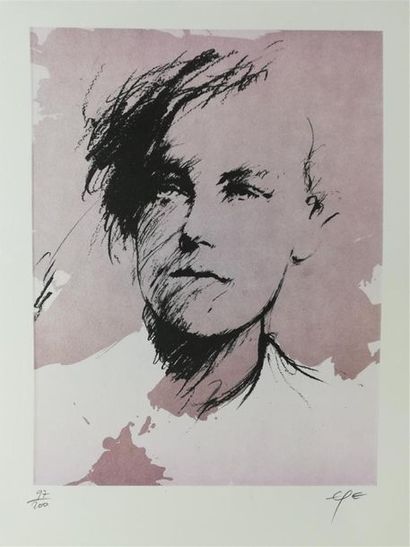 null Ernest PIGNON-ERNEST (1942) "Rimbaud" Lithographie n° 97/200 et monogrammée...