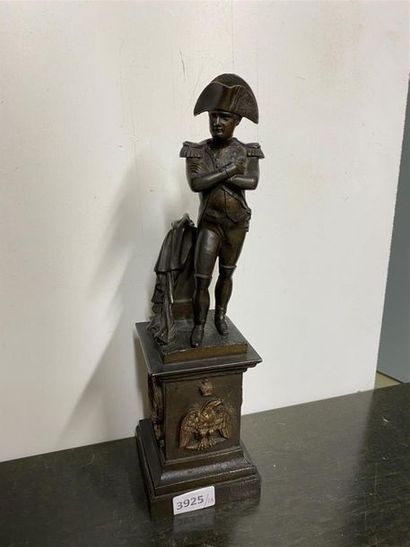 null Ecole du XIXe "Napoléon" bronze à patine brune. H : 36 cm