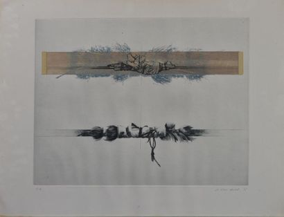 null Gérard TITUS-CARMEL (1942) "Noeuds" Lithographie, signée en bas à droite et...