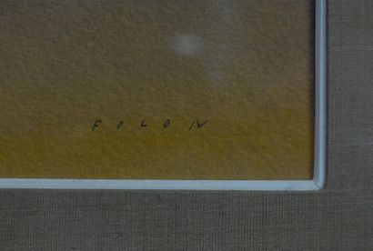 null Jean-Michel FOLON (1934-2005) "L'oeil" Aquarelle sur papier, signée en bas à...