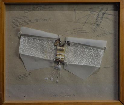 null Maximilian KRIPS (1936) "Les ailes" Technique mixte sur papier. signée en bas...